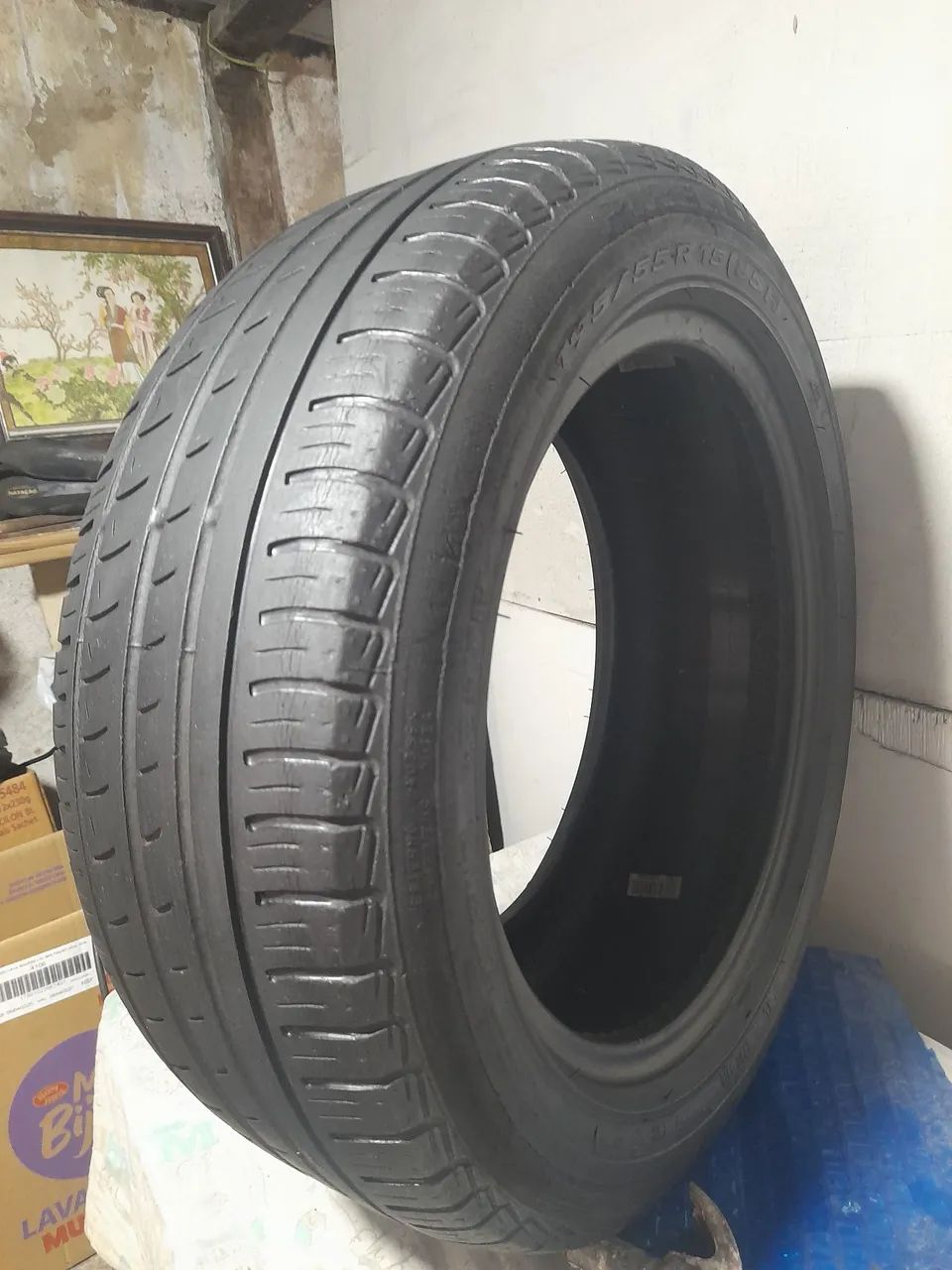  2 DOIS PNEUS  PIRELLI/DUNLOP 195X55R15 - Foto 3