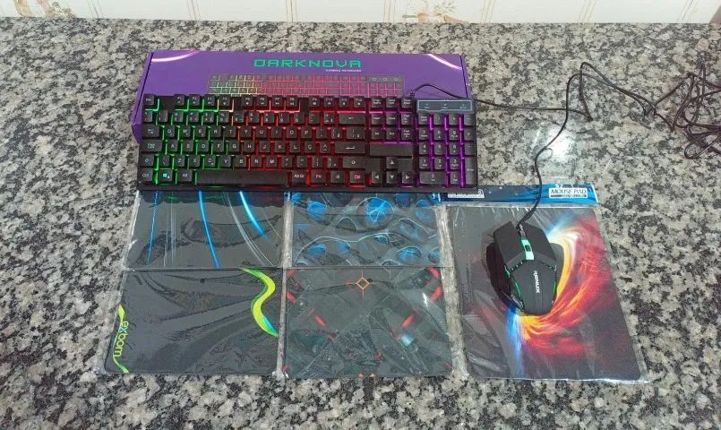 Kit Gamer - Teclado e Mouse RGB - Pad Mouse - Foto 3