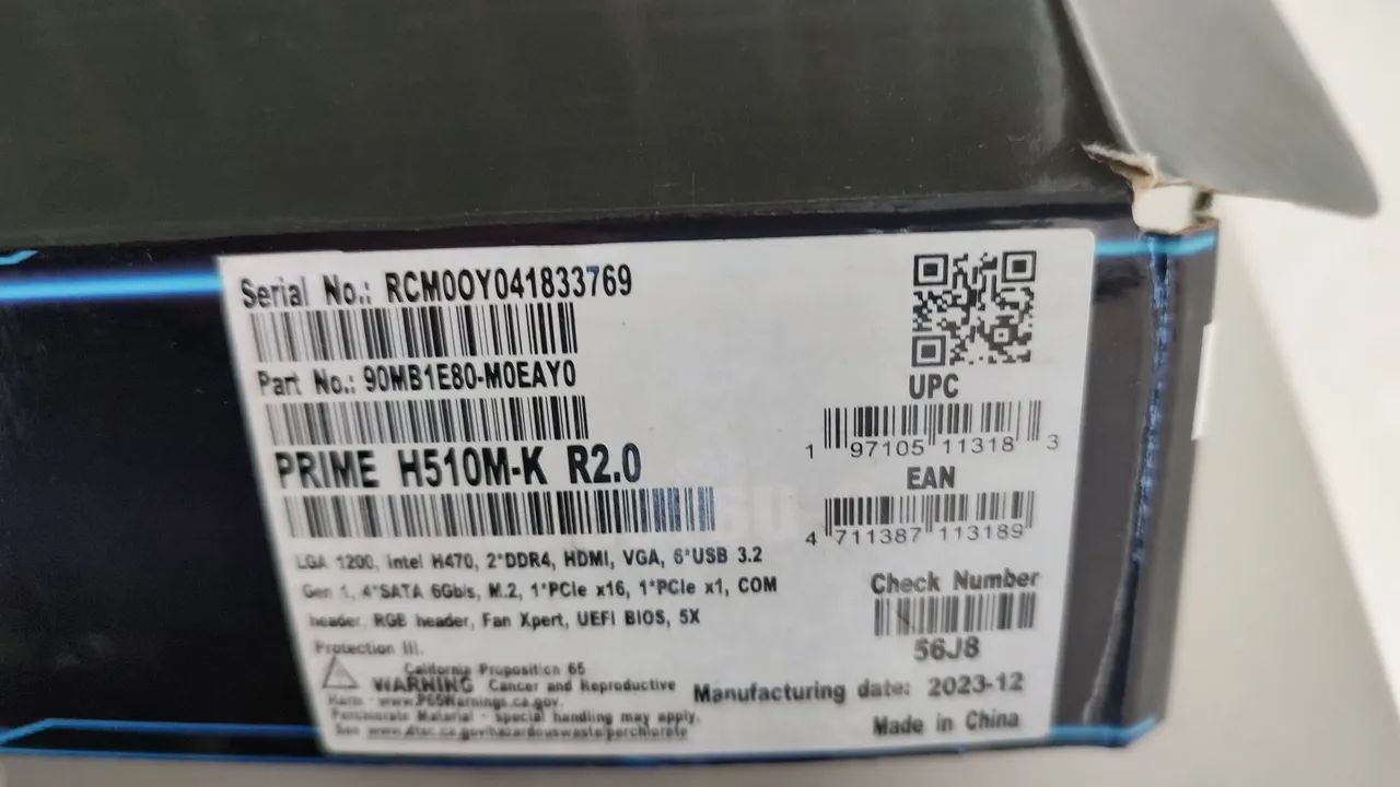 kit Asus Prime H510 nova +processador+ssd - Foto 4