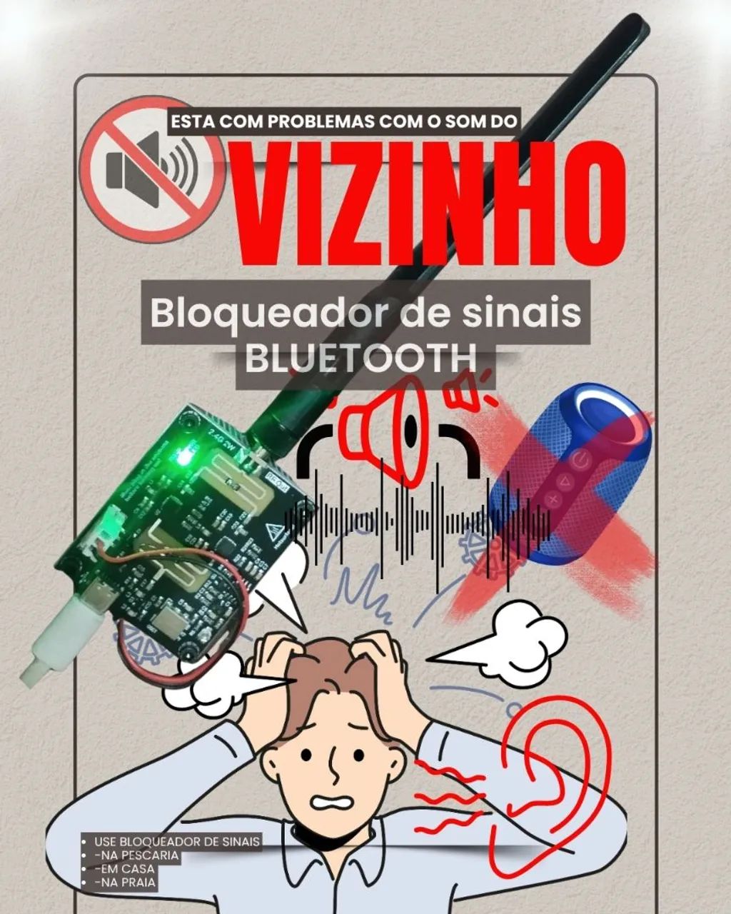 Boqueador de sinal Bluetooth, VCO.  - Foto 5