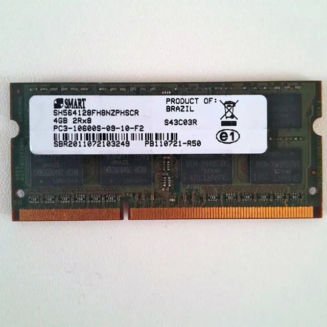 Memória RAM Smart 4GB DDR3 1060MHz para Notebook