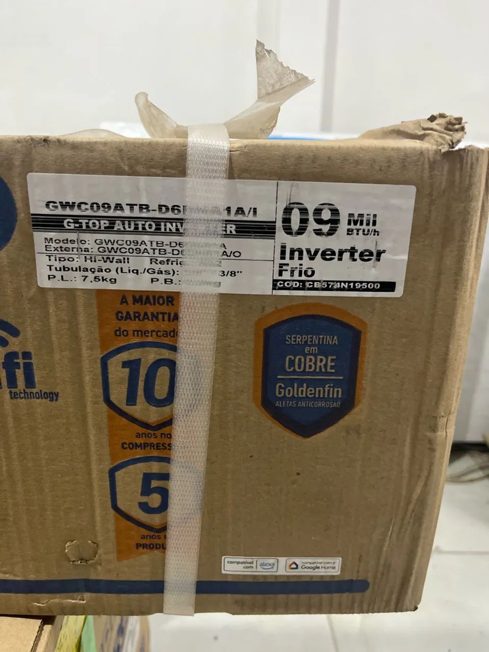 Split gree inverte 9000btu zero na embalagem  - Foto 2