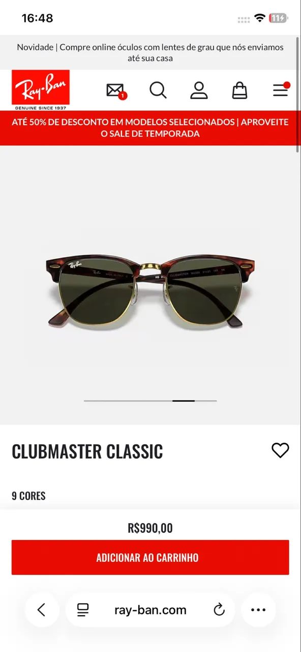 Vendo Ray Ban novo  - Foto 2