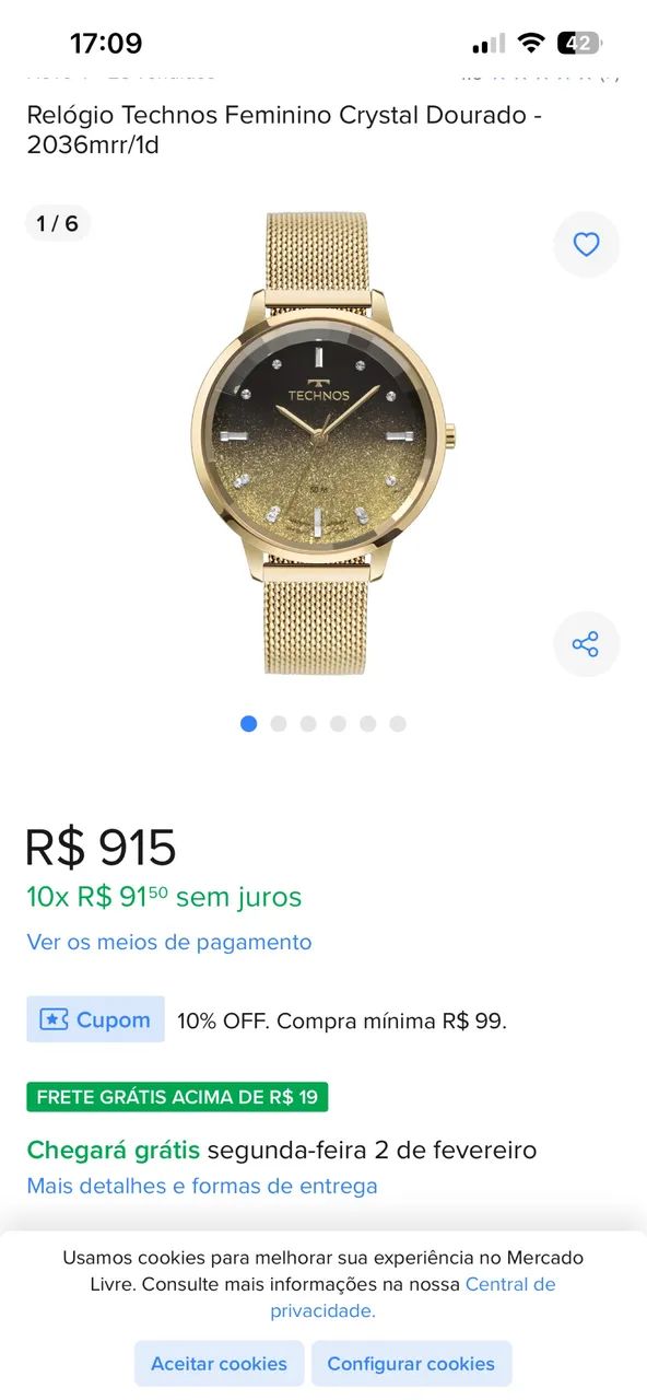 RELÓGIO TECHNOS NOVO FEMININO - Foto 5