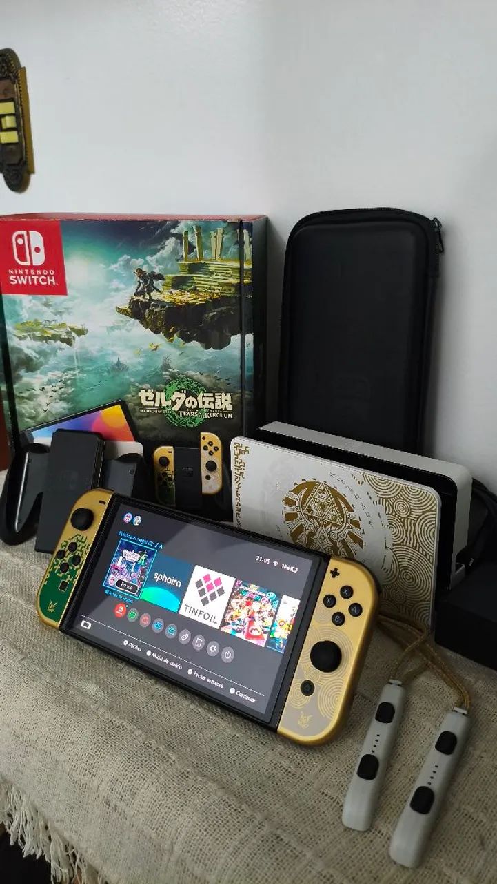 Nintendo Switch OLED versão Zelda Desbloqueado  - Foto 3