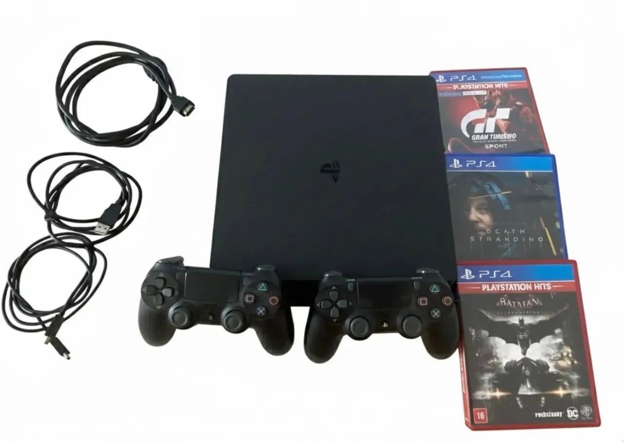 Ps4 slim 1tb+ 3 jogos  - Foto 3