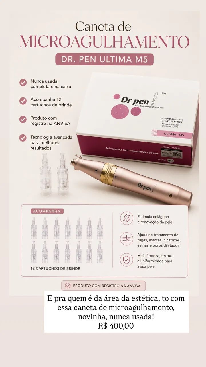 Caneta de Microagulhamento Dr. Pen Ultima M5