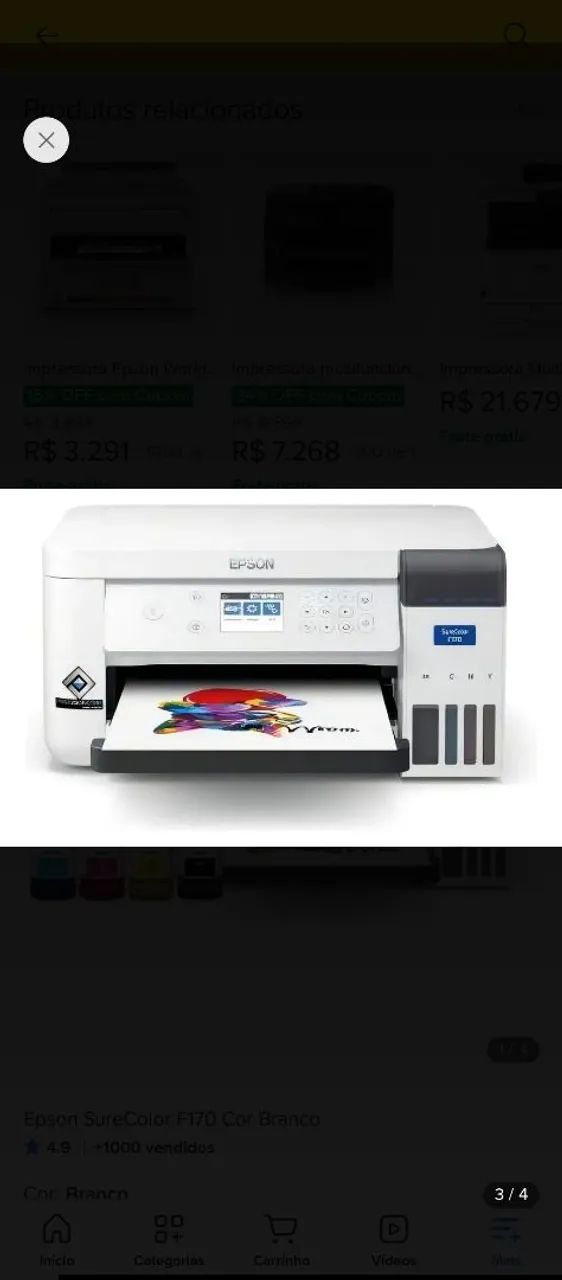 Impressora Epson para sublimação 