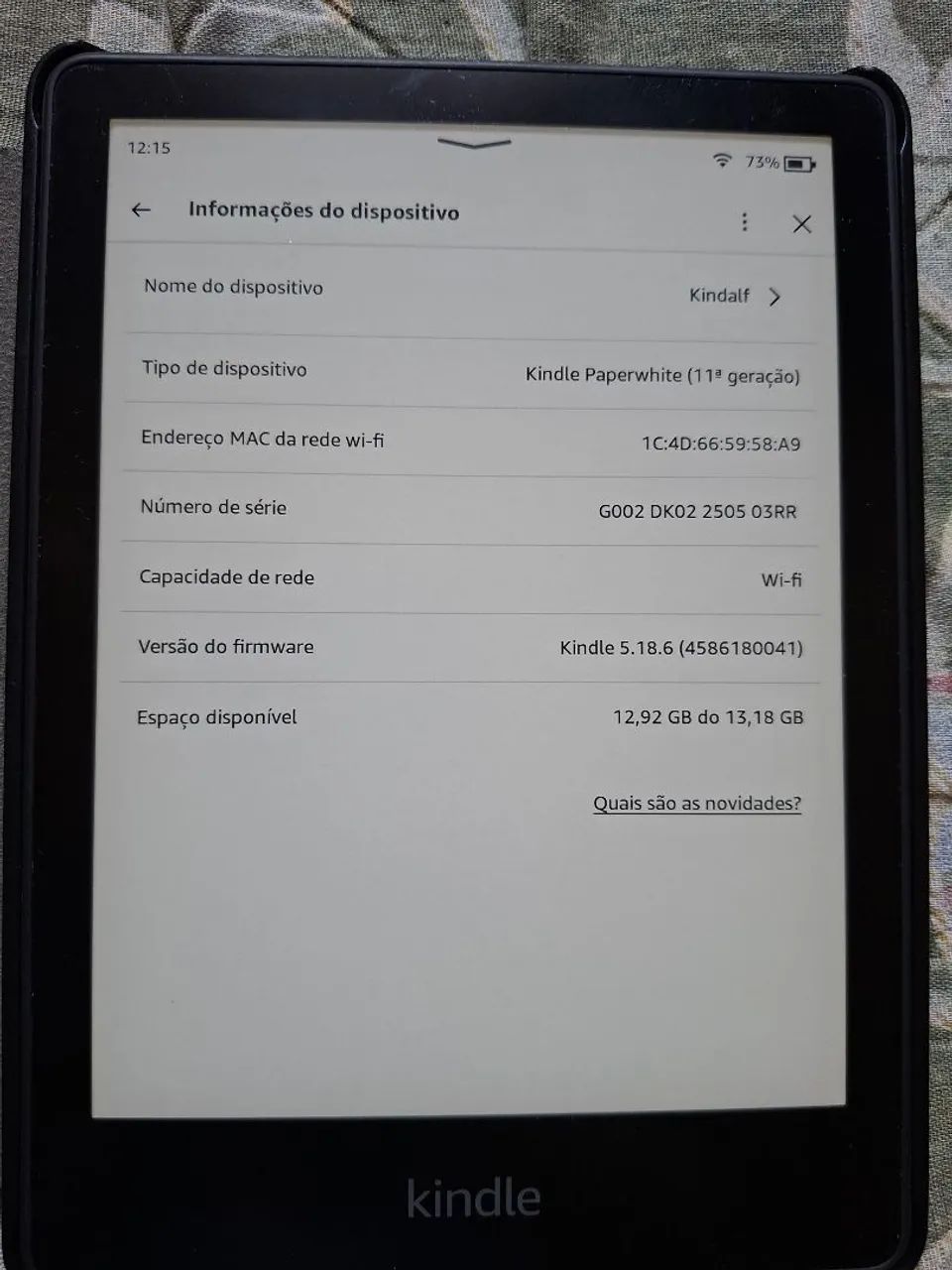 Kindle Paperwhite 11ª geração 16G - Foto 3
