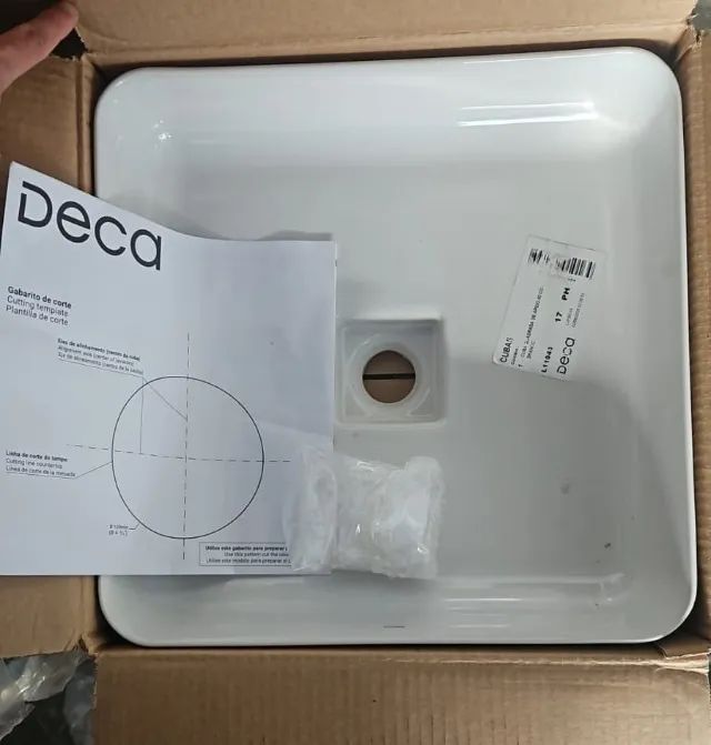 Square Support Basin 40cm White L11040 17
