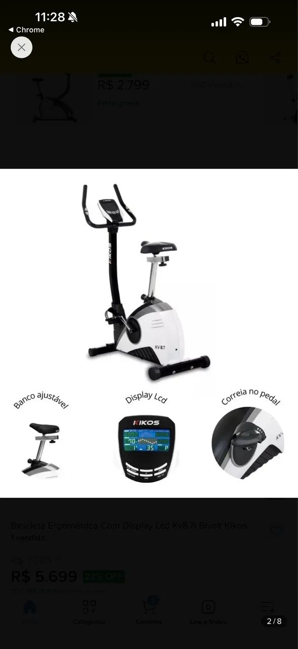 Bicicleta ergométrica Kikos KV8.7i