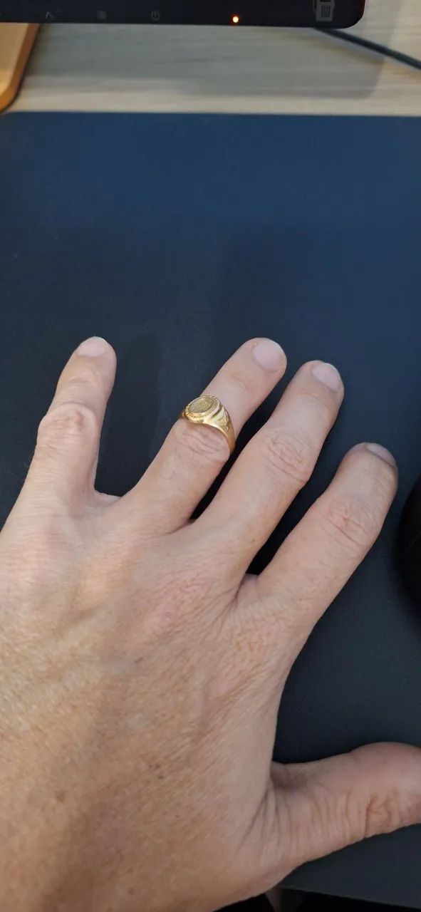 anel ouro 18k 750 - Foto 3