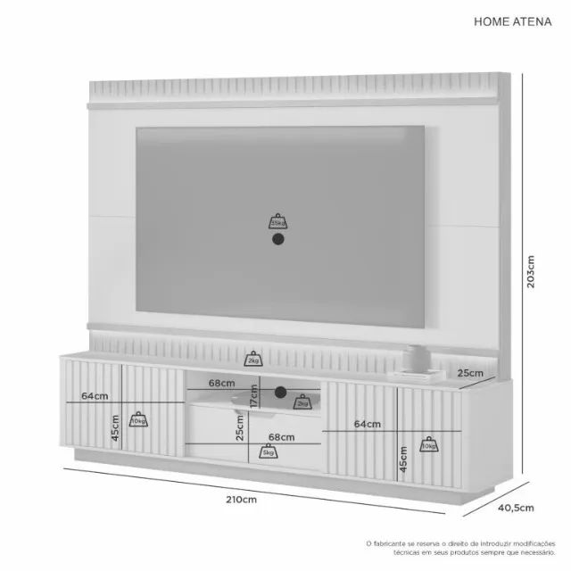 Novidade em estoque!! Home Atena 2,10m para tv até 85? - Foto 2