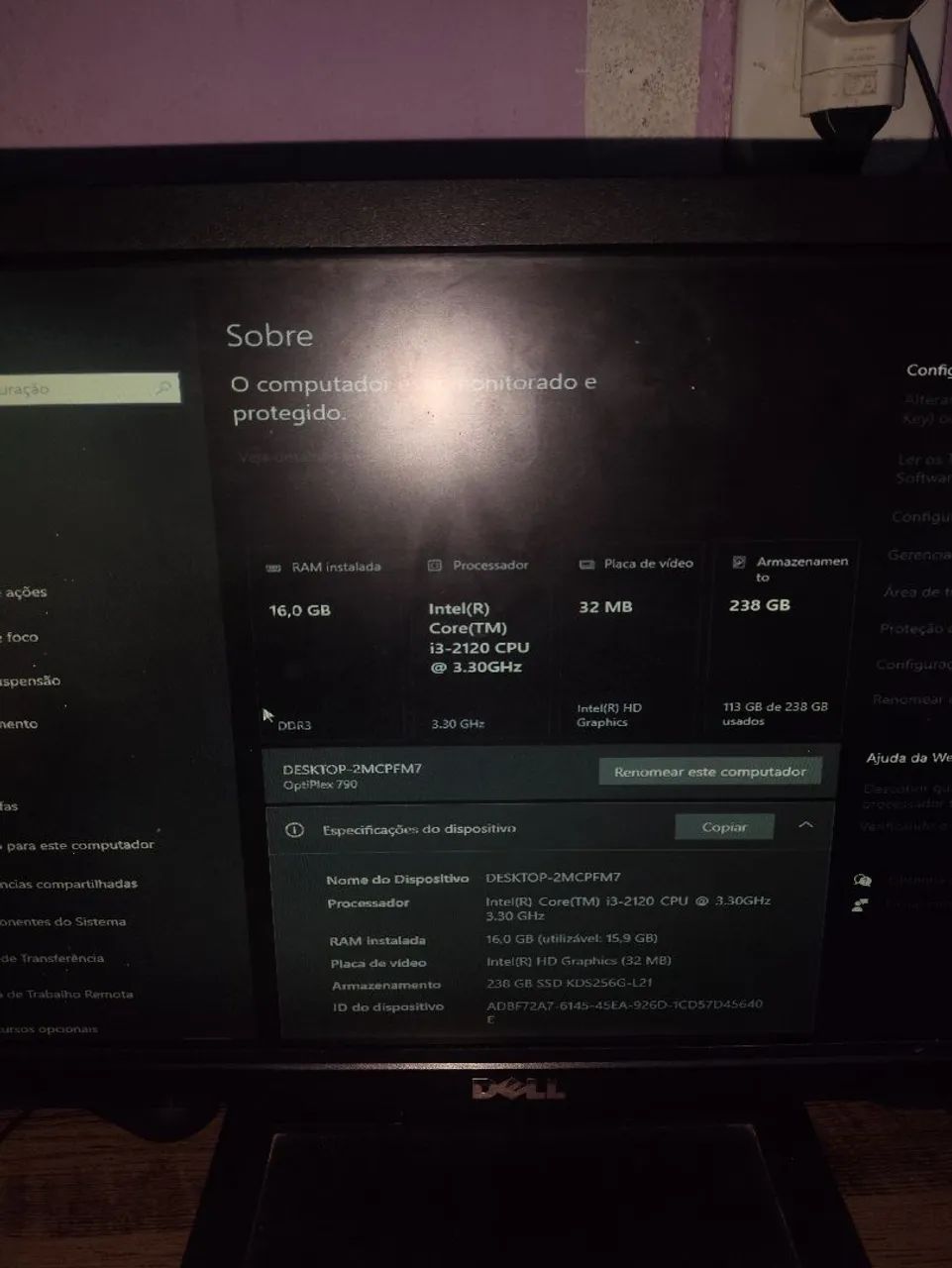 PC I3 DELL 20 DE RAM DD3 COMPELTO - Foto 3