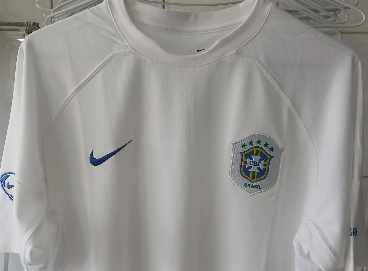 Camisa Treino Brasil Nike Copa 2006 Alemanha Branca Nova Tam. G Frete Gratis - Foto 3
