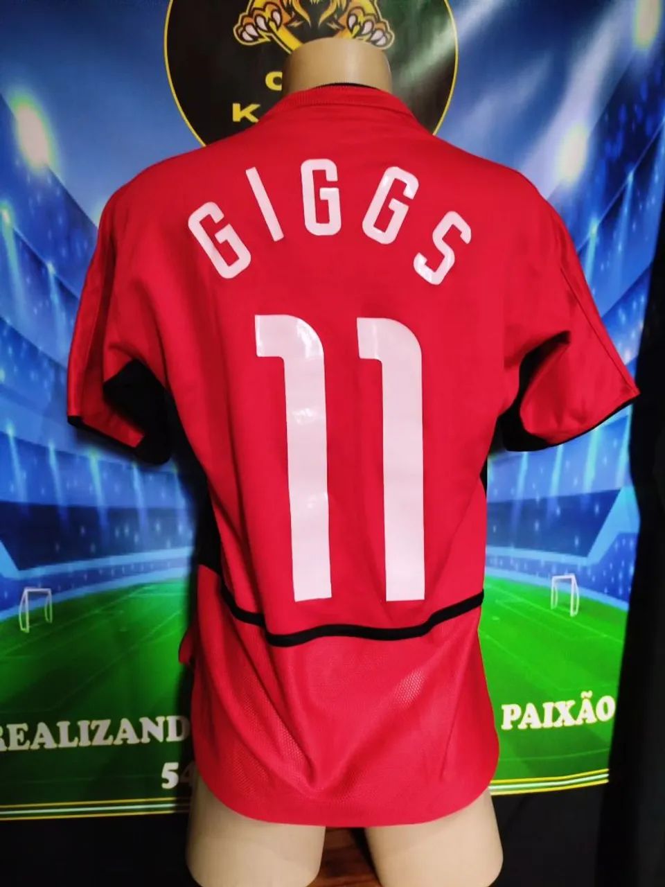 CAMISA MANCHESTER UNITED GIGGS OFICIAL 2002/2004 - Roupas