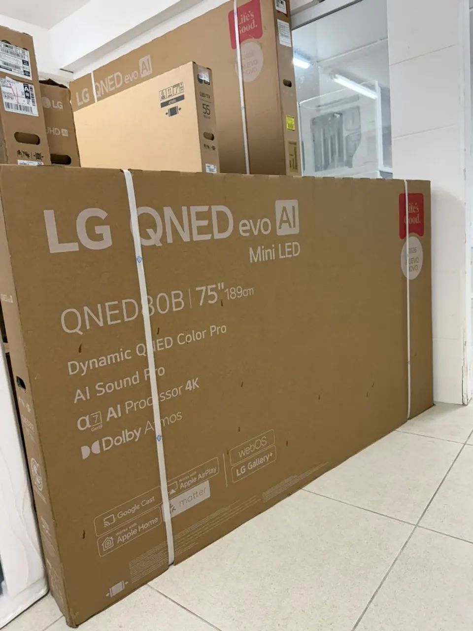 Smart TV 75" polegadas LG 4K Ultra HD QNED Mini LED 2026 nova<br>