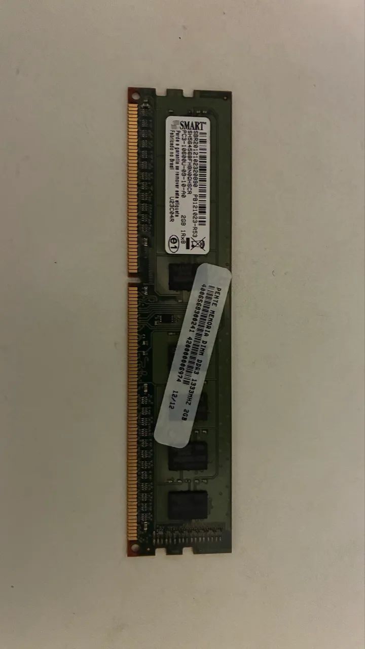 Pente memória 2GB 1333hz