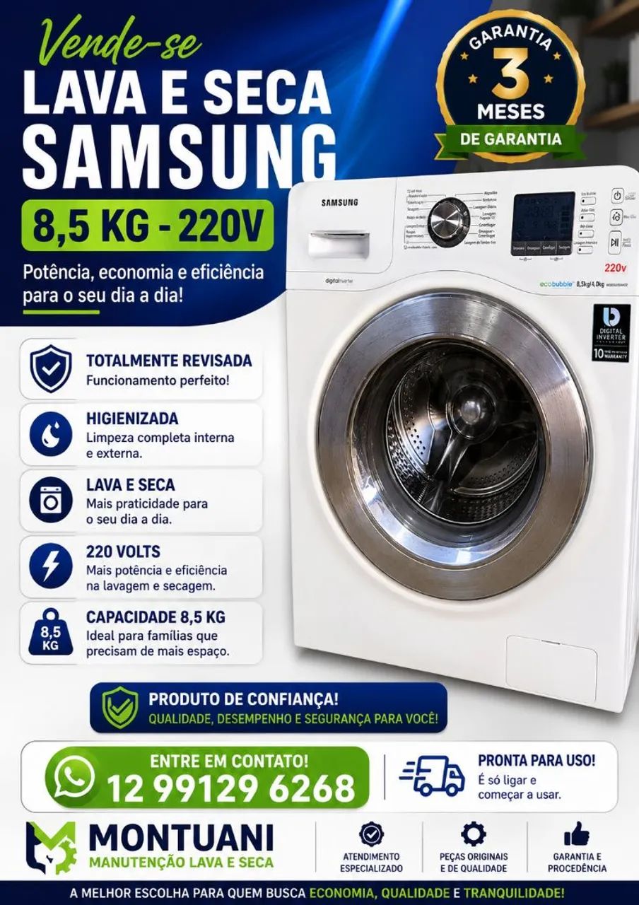 Lava e Seca 8,5kg 