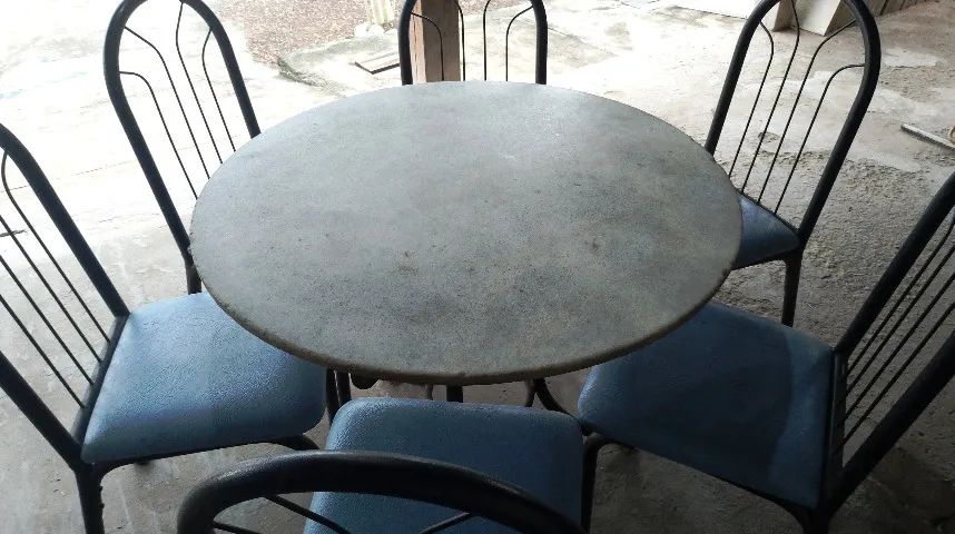 Marble dining table with 6 chairs65579520857985120