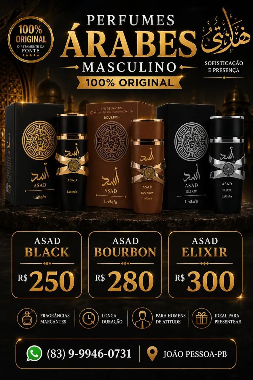 Perfumes Árabes e Importados Originais e Lacrados 
