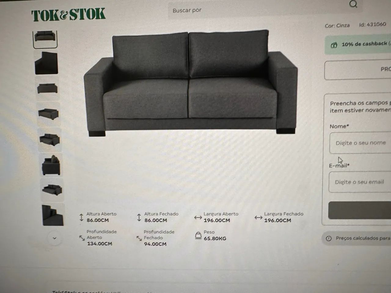 Sofá retrátil,  Jack tok Stok
