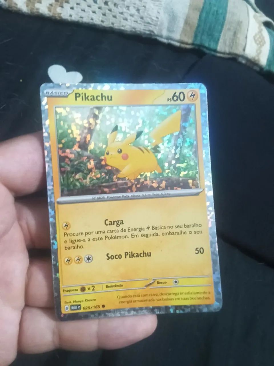 CARTA POKEMON PIKACHU HOLOGRAFICA 