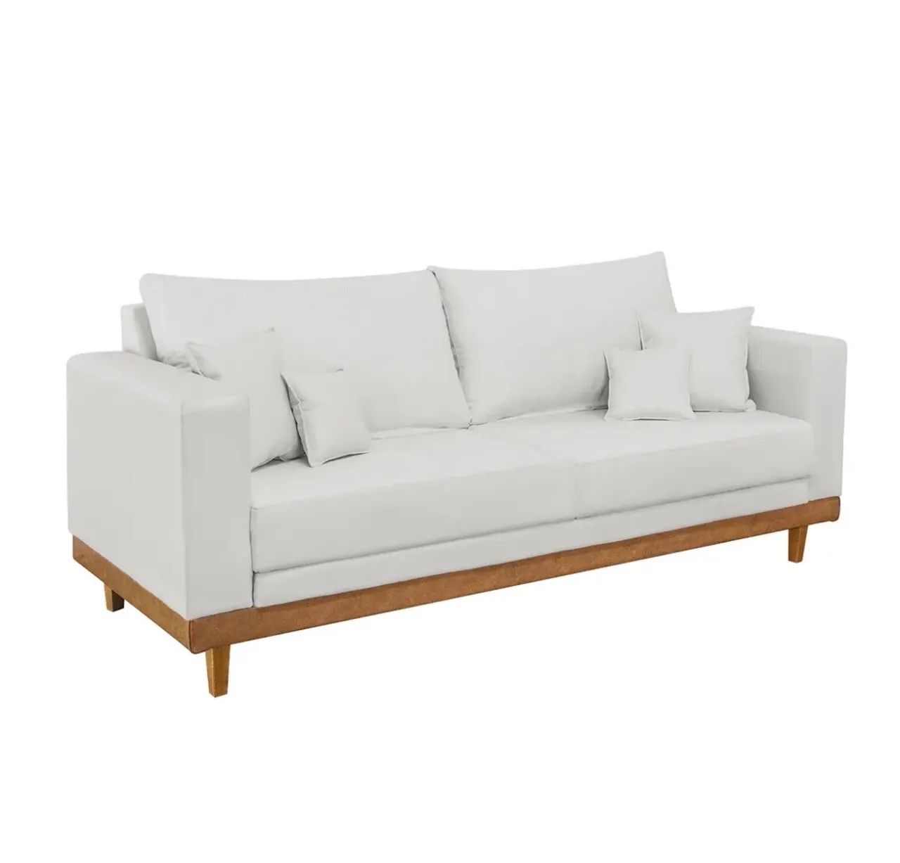 Sofá 3 lugares linho off white - Foto 3