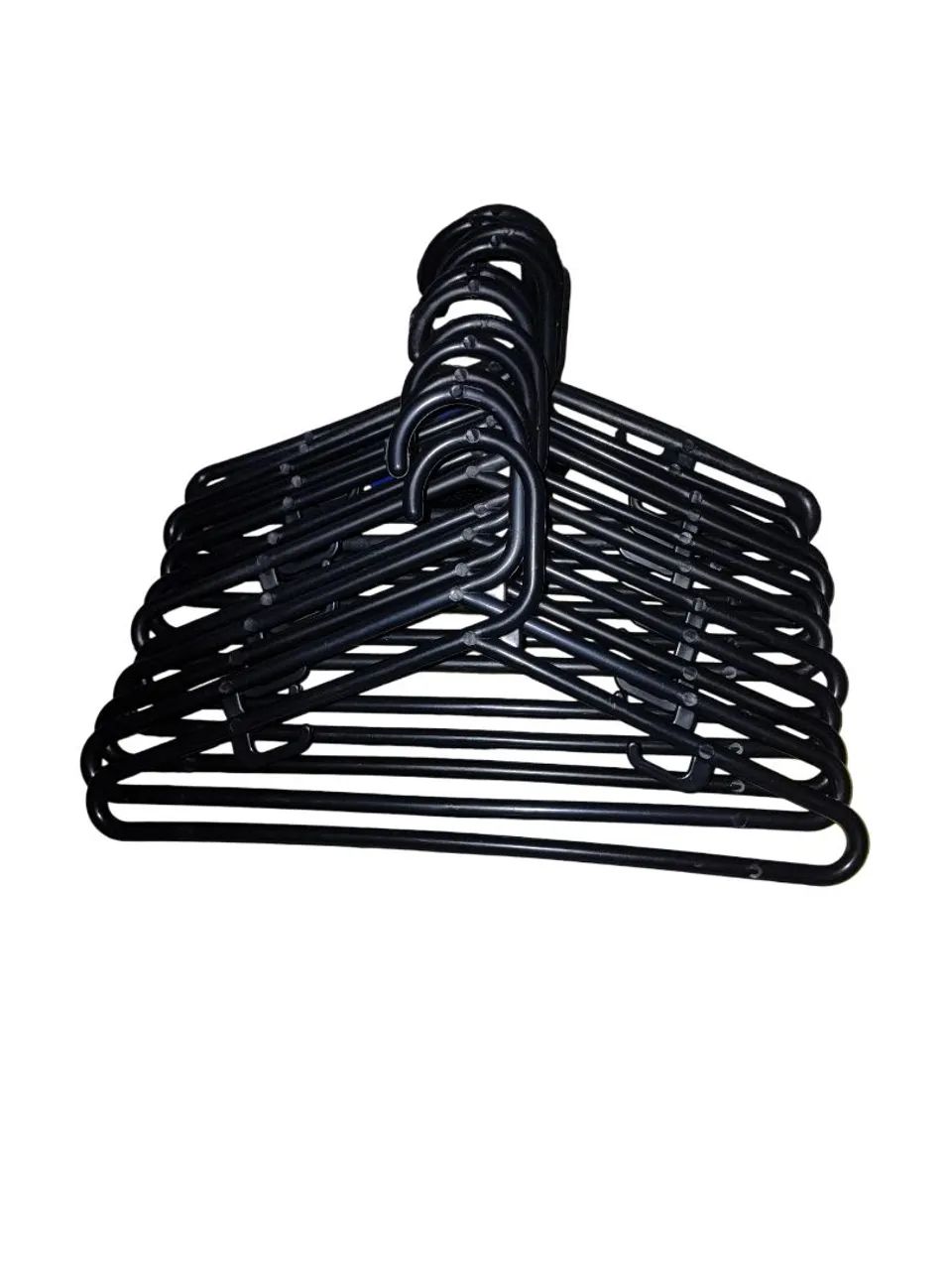 Cabide infantil de plástico preto 28cm - kit com 100 unidades  - Foto 2