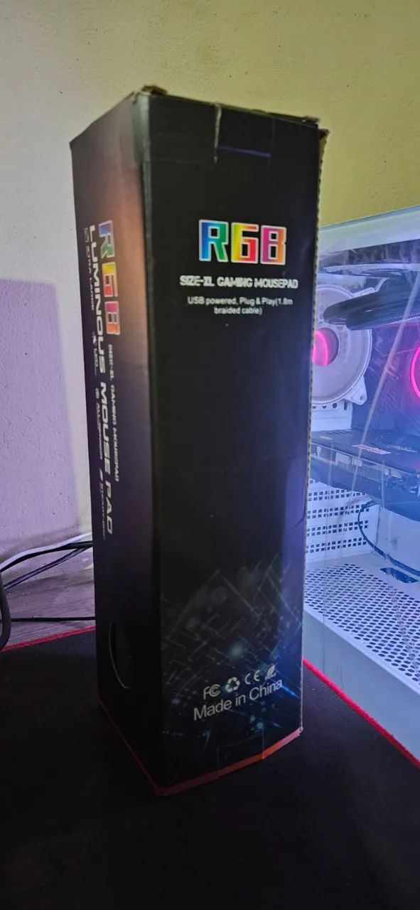 Mousepad RGB com cabo 80 x 30cm - Foto 4