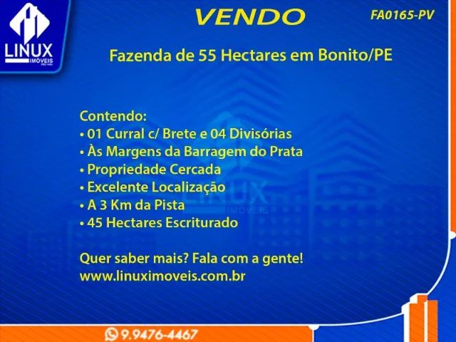 Fazenda em Bonito/PE à Venda (FA0165-PV) - Foto 2
