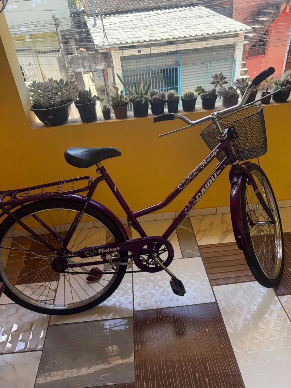 Bicicleta Carguê Malaga Roxa - Foto 3
