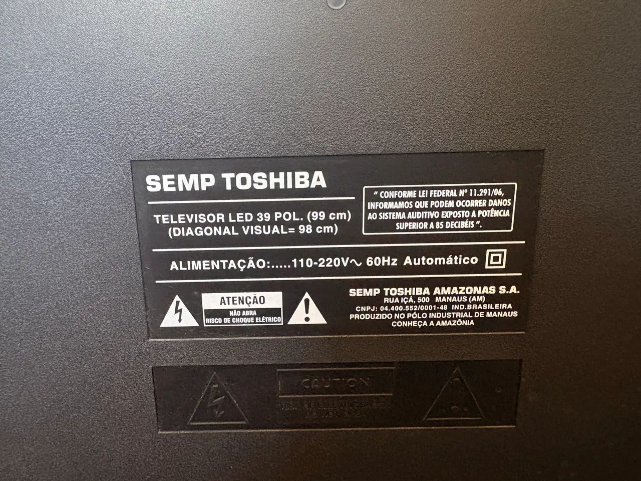 TV Semp Toshiba 39 polegadas (com defeito) - Foto 5