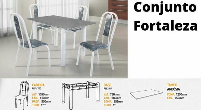 Mesa com 4 cadeiras Fortaleza *nova embalada