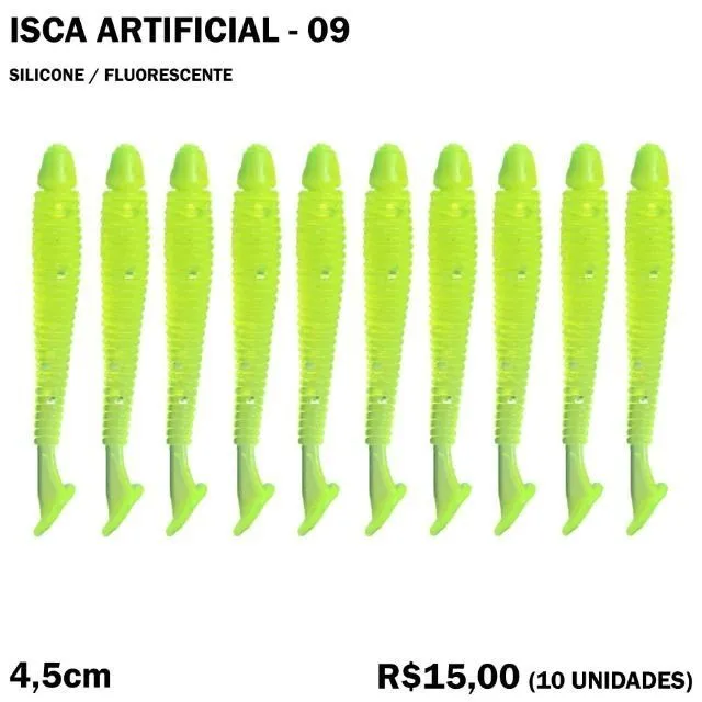 Isca de Silicone (10 Unidades) - Modelo 09