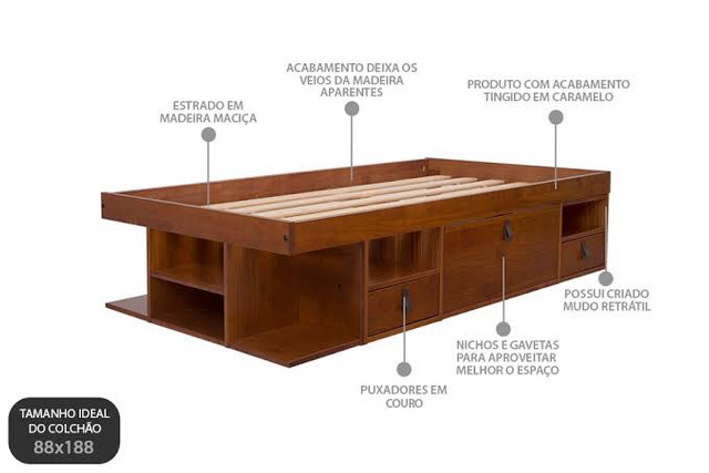 Cama de Solteiro - Foto 4