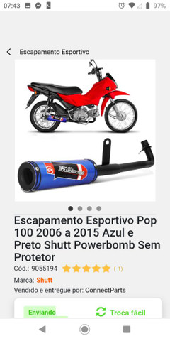 Escapamento para pop 100 - Foto 4
