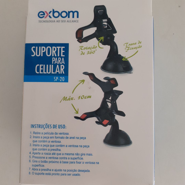 Suporte  veicular, para celular, Gps. Fixação c/ ventosa. Novo.  - Foto 2