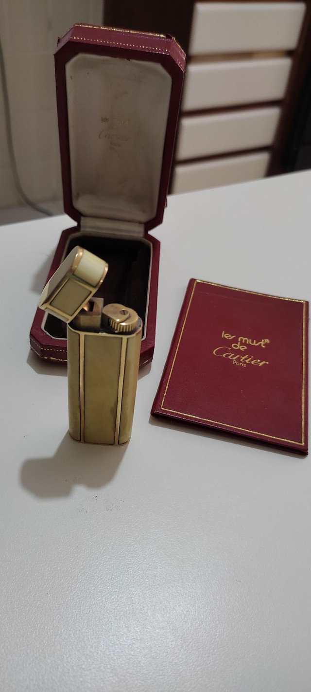 Isqueiro Cartier em marfin e ouro - Foto 2