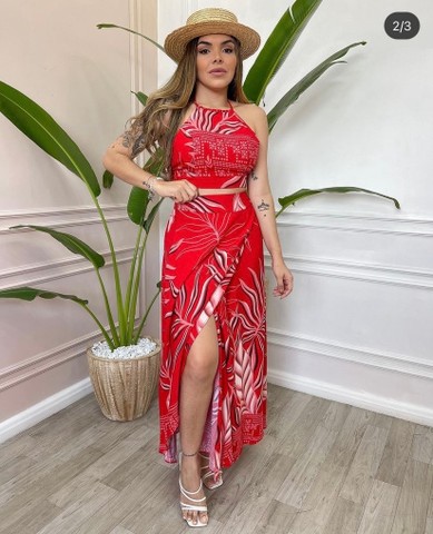 Conjunto vermelho novo - Foto 3