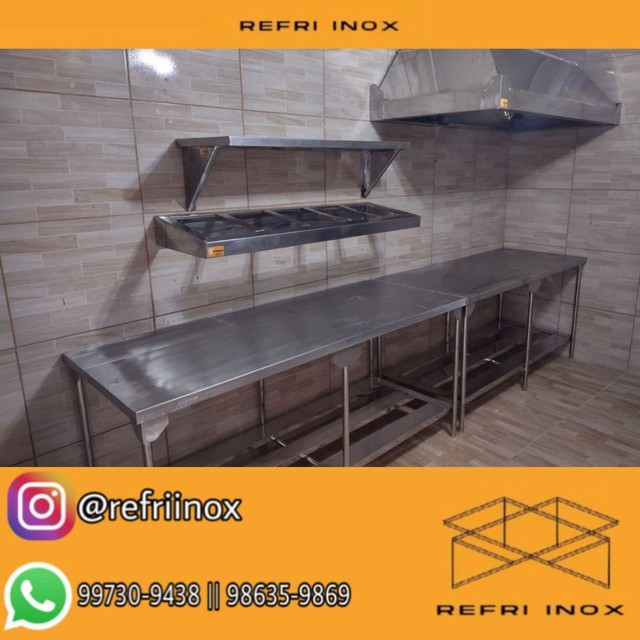 Coifa inox mesa de inox  - Foto 3