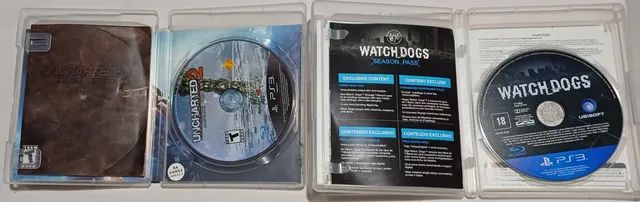02 jogos ps3 Jogo Uncharted 2 & Watch_Dogs Standard R$ 110,00 - Foto 2