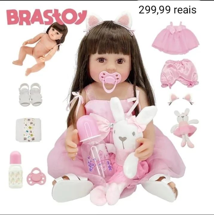 Bebê reborn em silicone - aceito cartão 