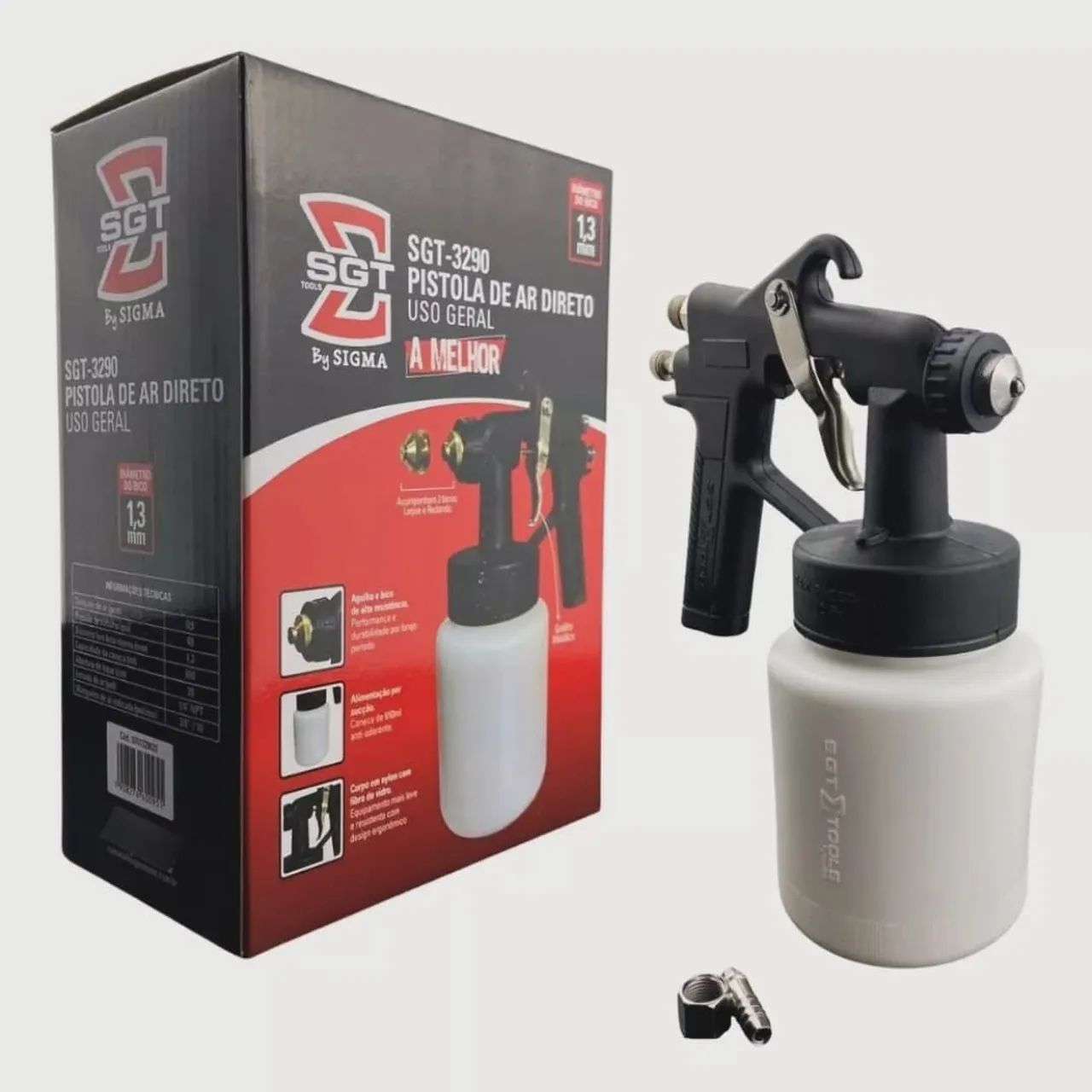 Pistol Pulverizador de Pintura - Ar Direto - Pronta Entrega