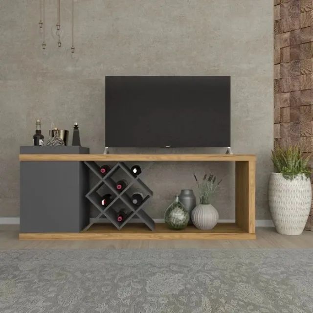 Rack Barzinho P/ TV até 60 Polegadas com Nicho Adega 1.80M.Produto Novo Direto da Fábrica! - Foto 2