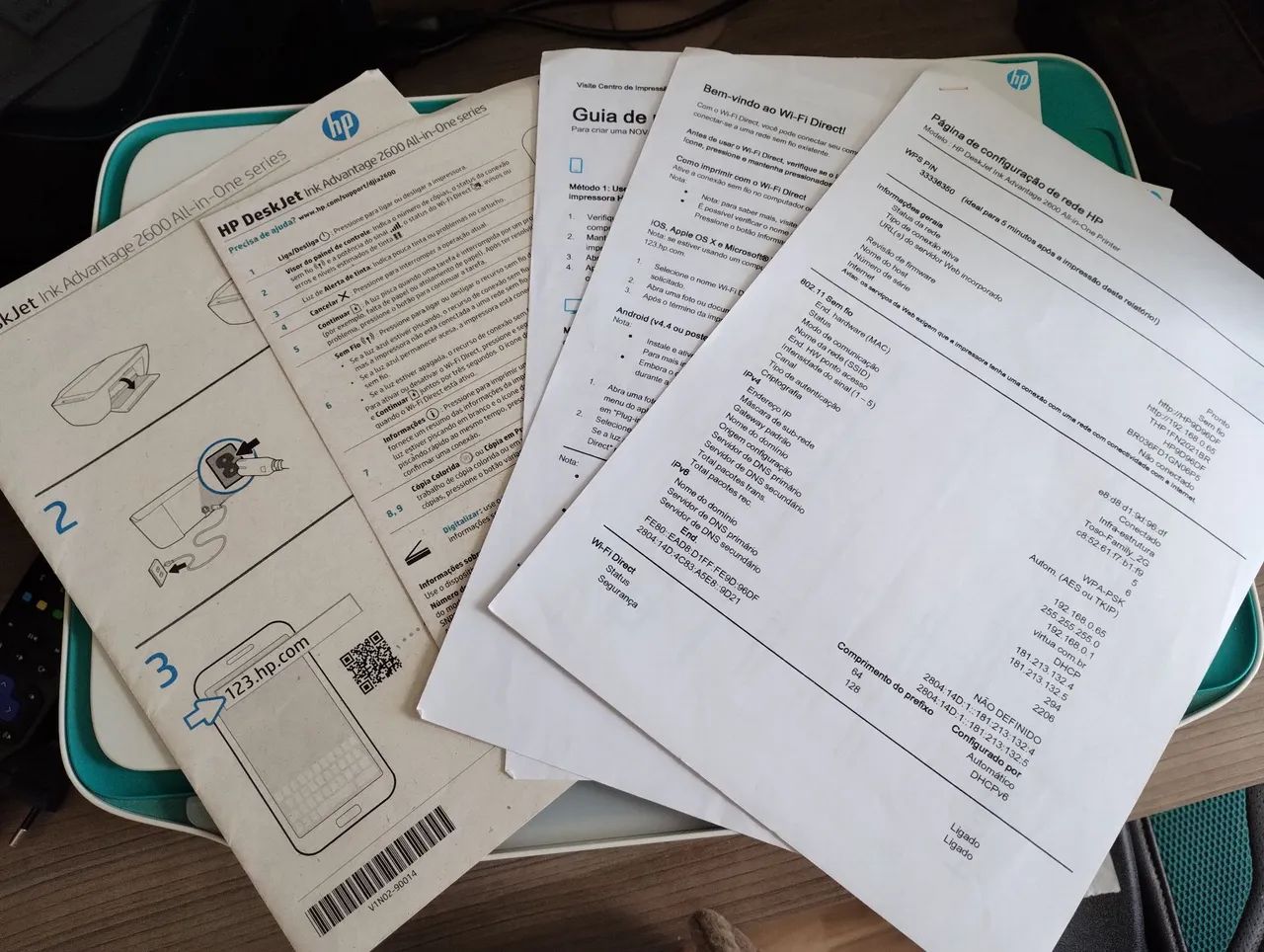 Cartuchos cheios preto e colorido! Impressora HP Ink advantage 2676 - Foto 6