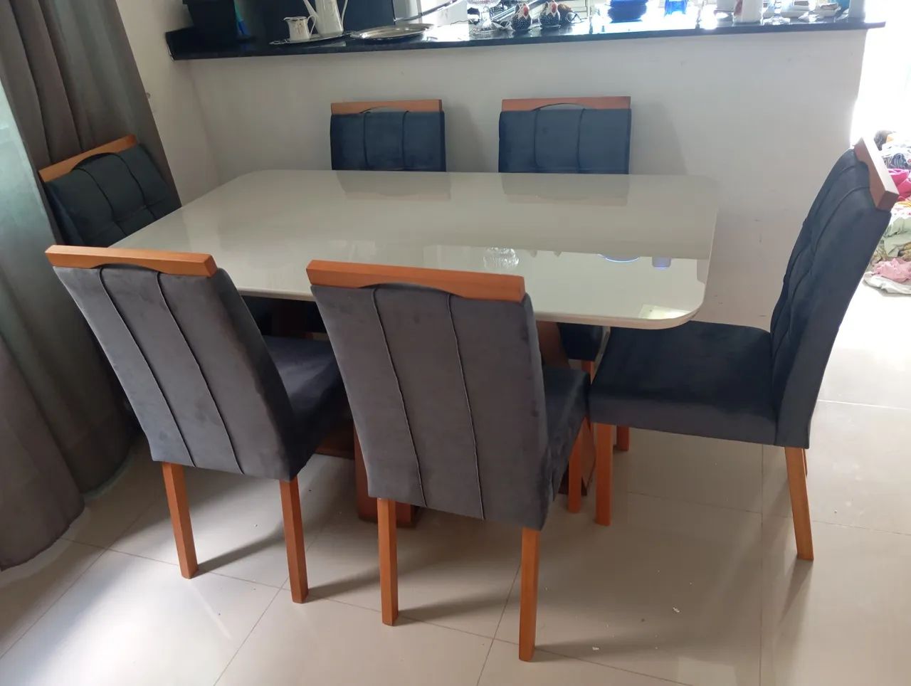 Mesa de Jantar com Tampo de Vidro 160x90 nova sterling - Foto 3
