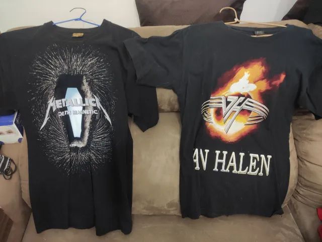 Camisas Van Halen e Metallica 