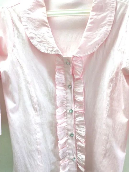Camisa rosa babados  - Foto 2
