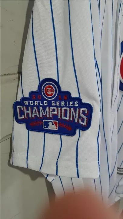 Camiseta Baseball Original Nova Chicago Cubs World Series Rizzo - Peça de Colecionador - Foto 3